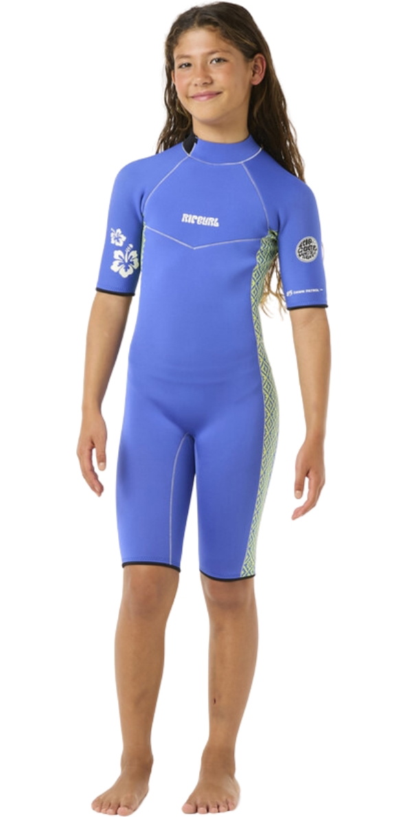 Rip Curl Junior Omega 1 5mm Back Zip Shorty Wetsuit 113BSP - Pink